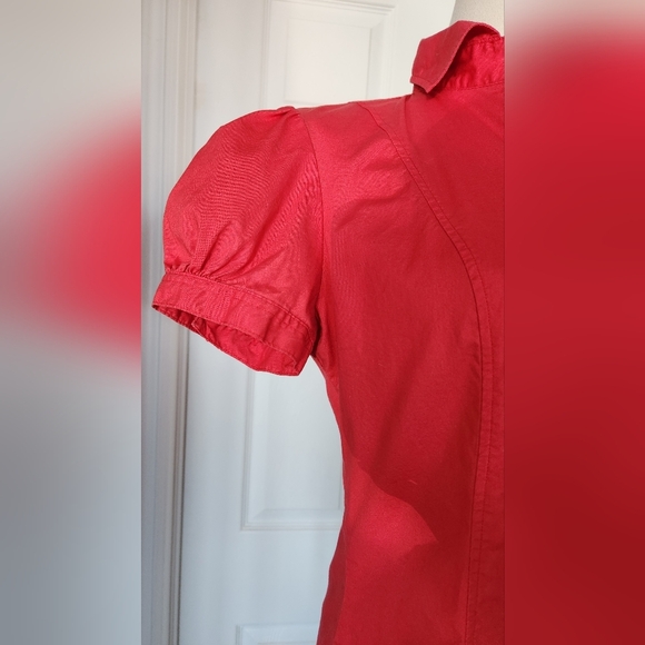 Benneton Bright Coral Blouse - Picture 6 of 8